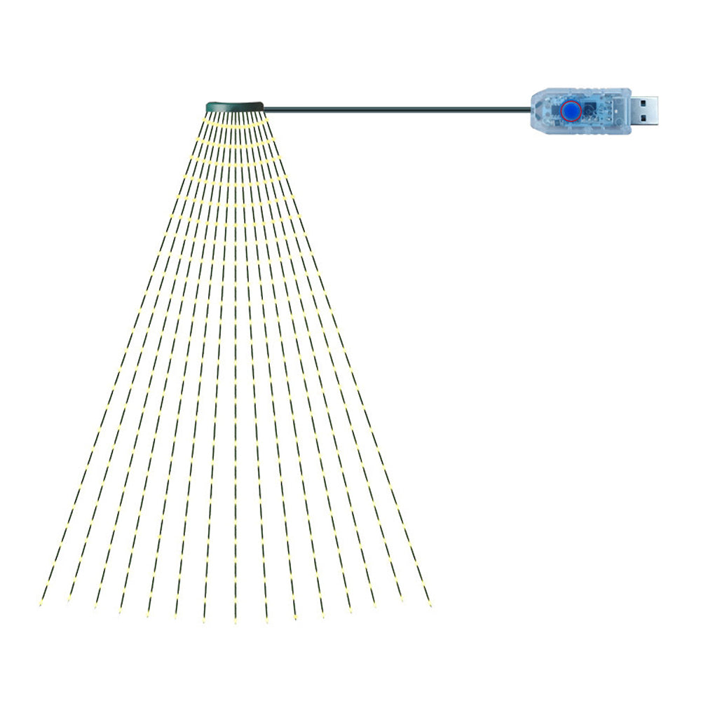 Christmas Tree String Lights Waterfall LED Lights Xmas Decorations Warm White