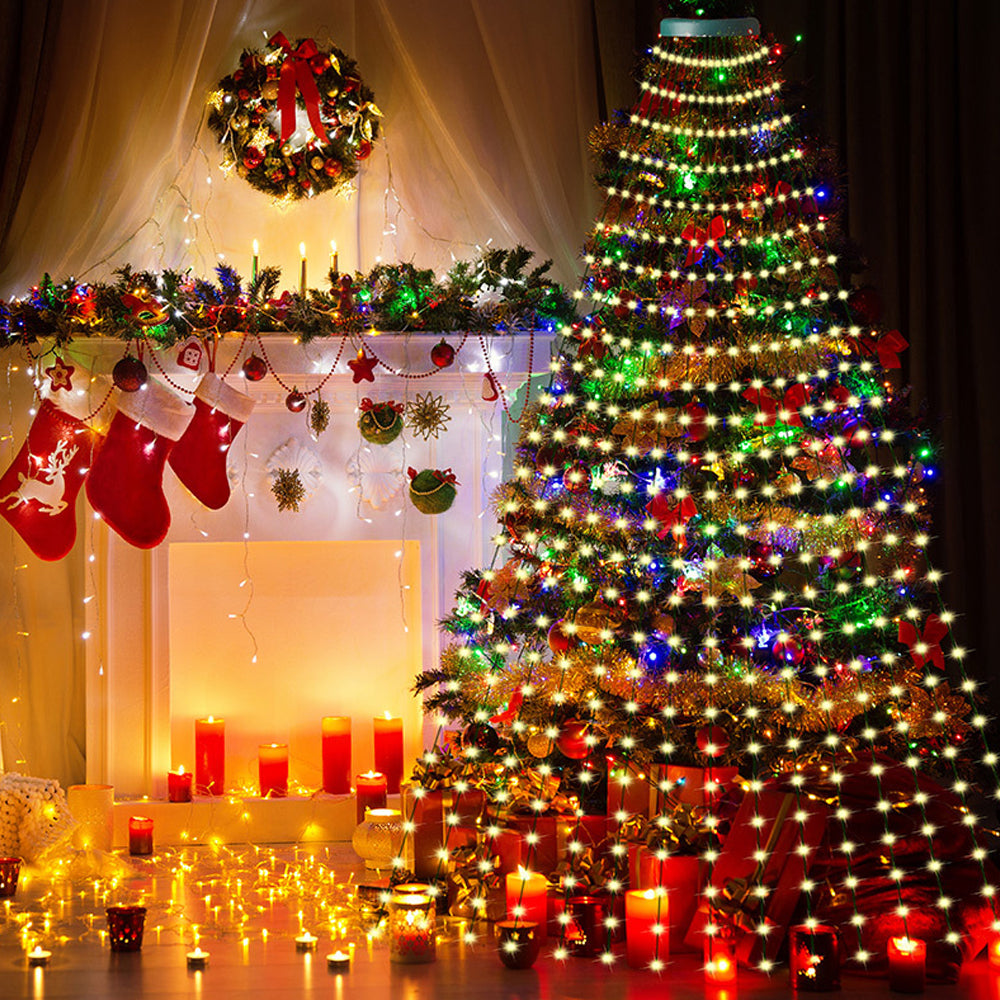 Christmas Tree String Lights Waterfall LED Lights Xmas Decorations Warm White