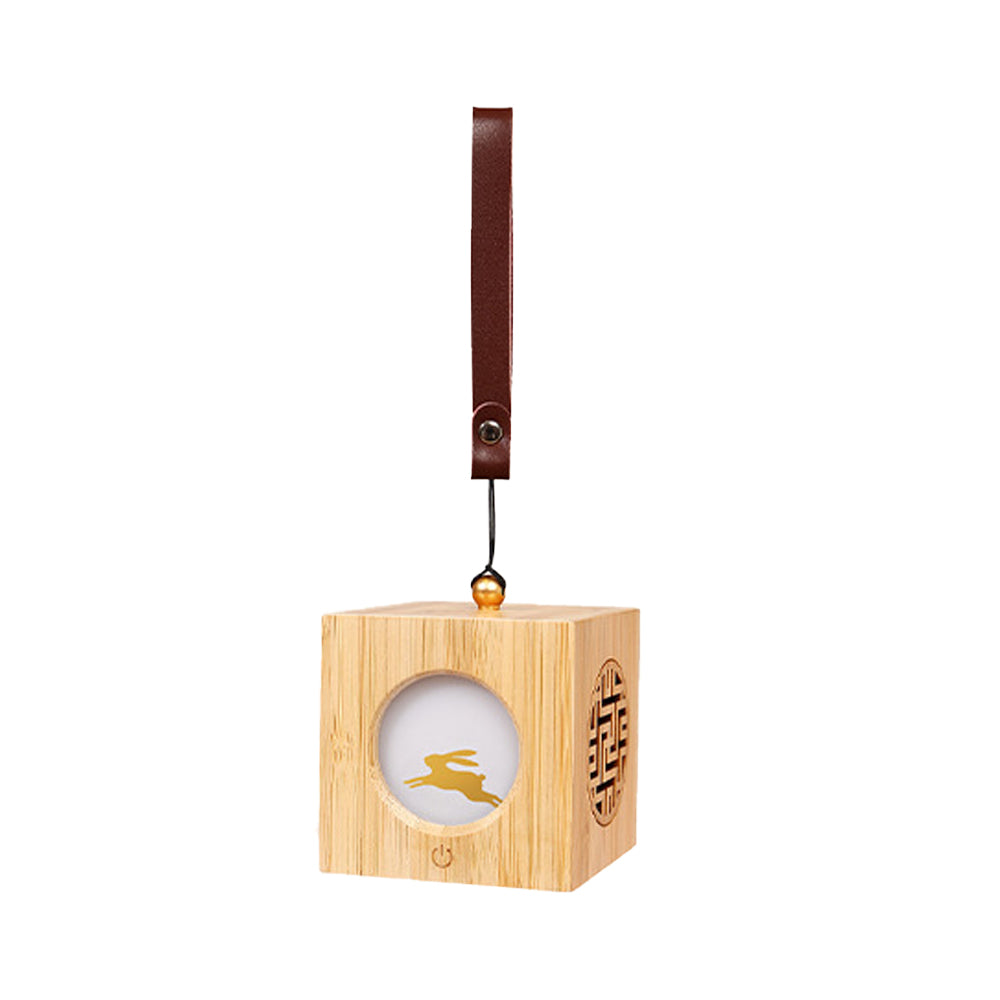 Rabbit Christmas Projector Night Light Atmosphere Projector Lamp Wood Cube Light