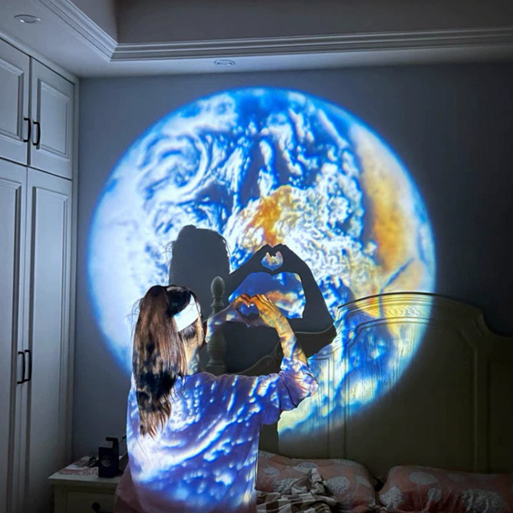 Moon Earth Projection Lamp Projector Background Atmosphere LED Light