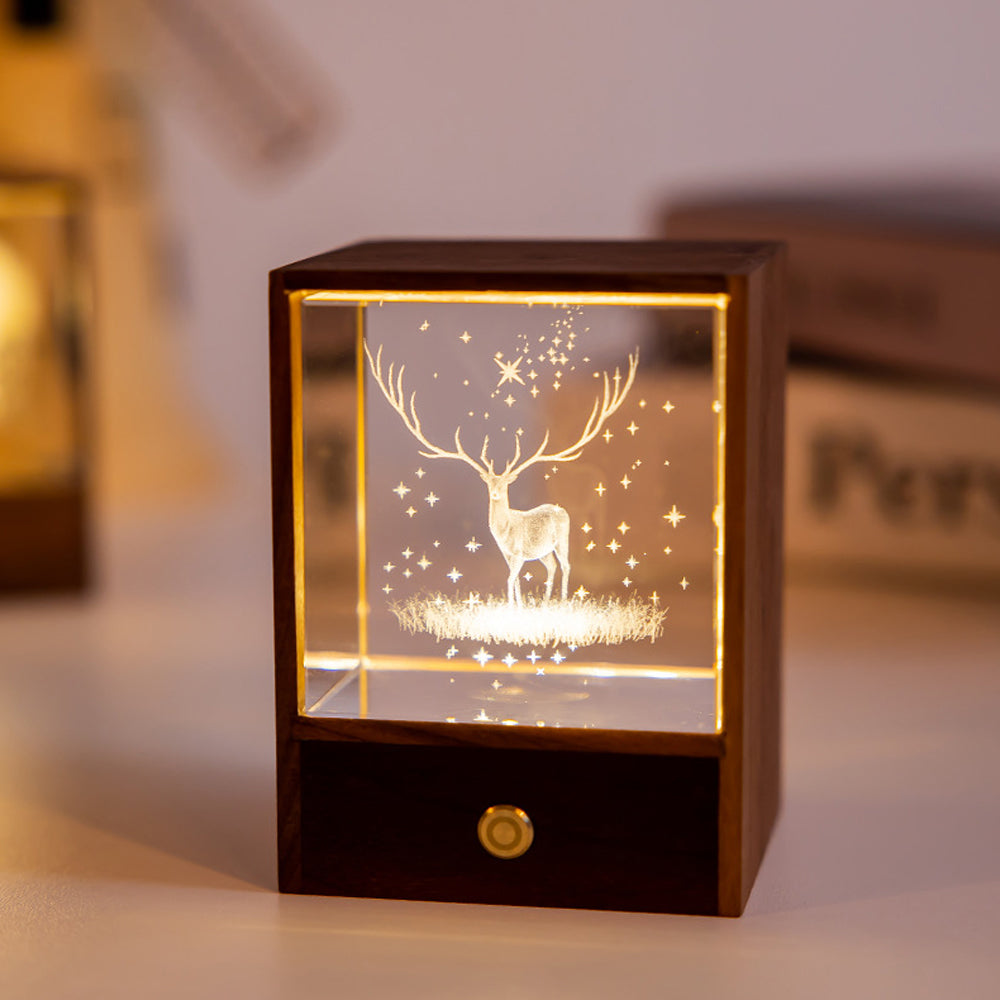 3D LED Night Light Table Lamp Home Decorative Ornament Christmas Elk Style