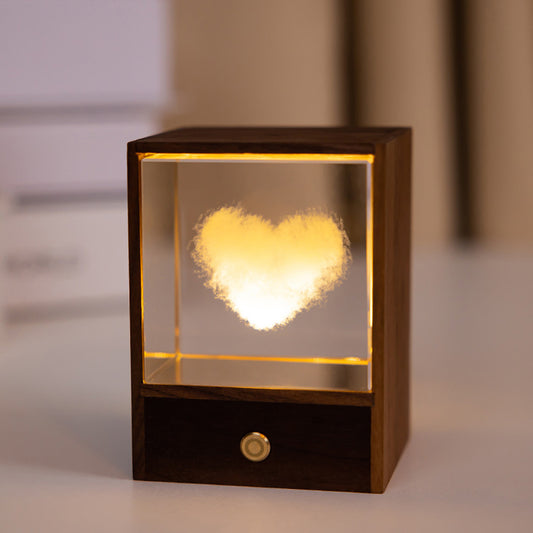 3D LED Night Light Table Lamp Home Decorative Ornament Christmas Heart Style
