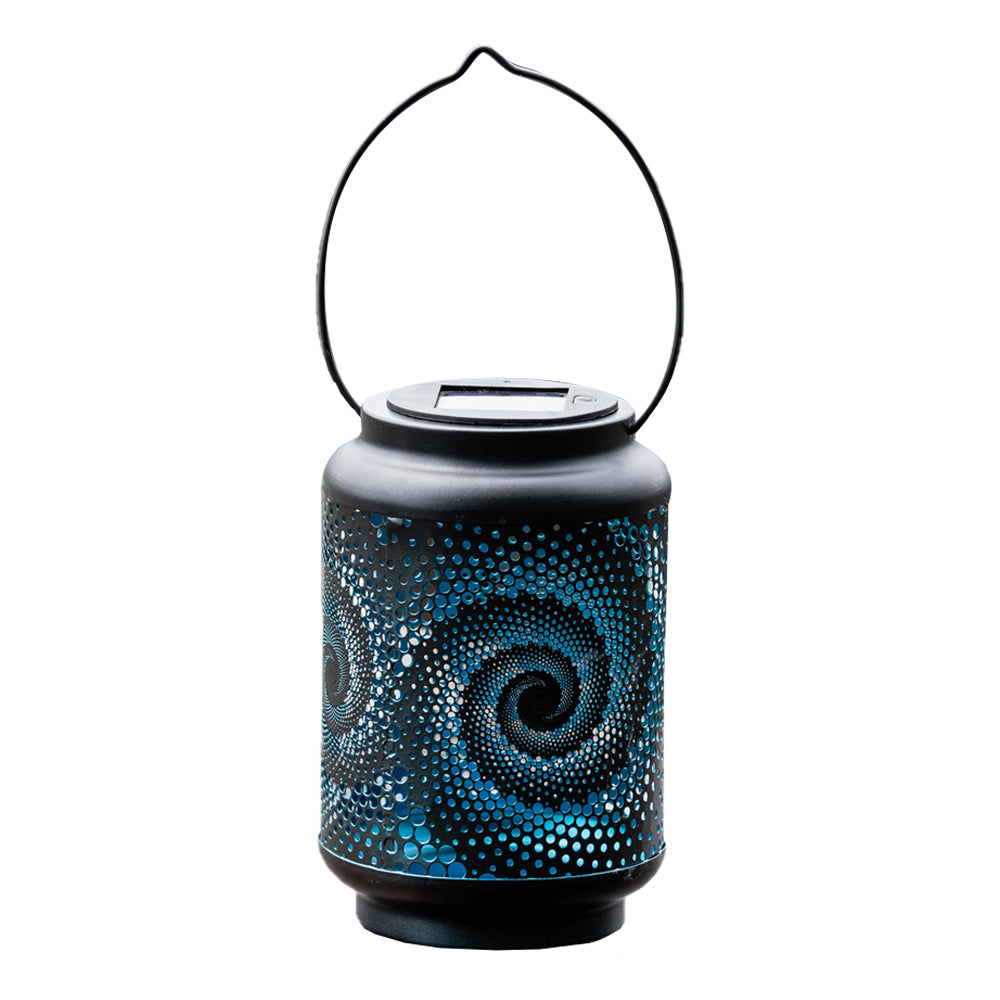 Solar Lantern Light Outdoor Hanging Lantern Patio Christmas Decorations Black