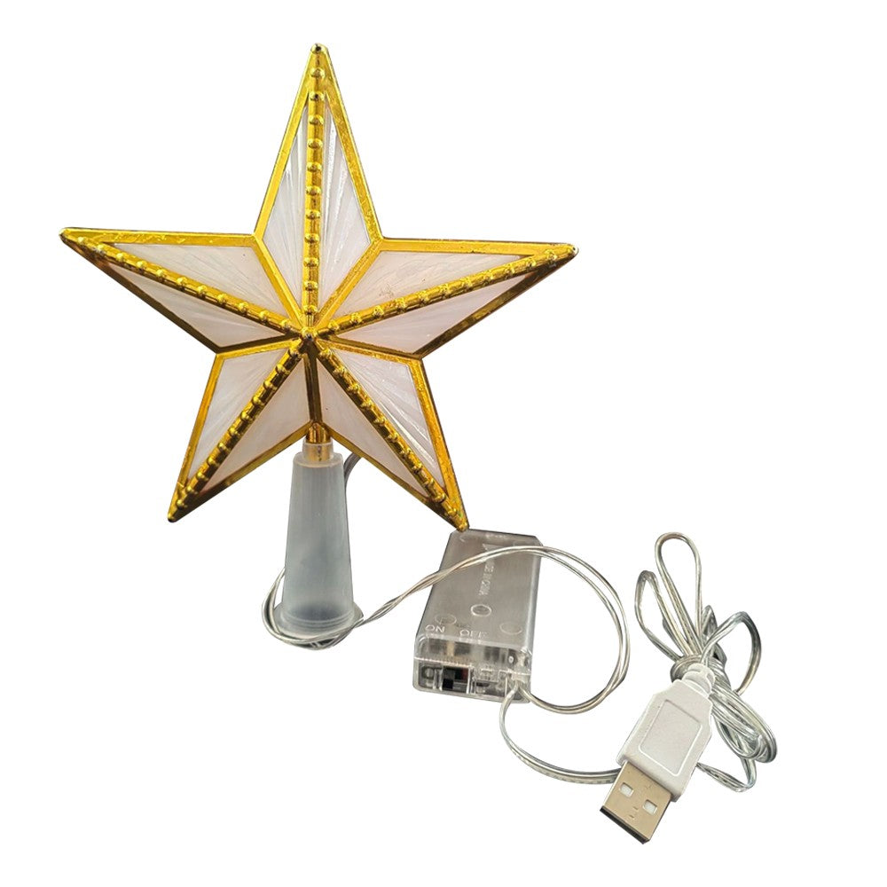 LED Christmas Tree Topper Light Christmas Tree Top Lighted Ornaments Xmas Home Decor Multicolor Light