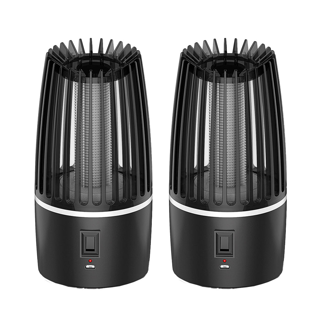 2x Electric Mosquito Killer Lamp USB Rechargeable Electric Repellent