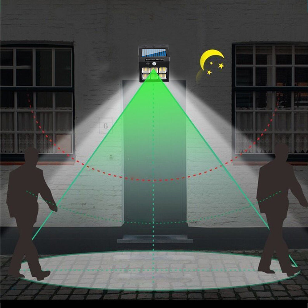 8x Solar Wall Lights Outdoor Water-resistant Human Sensor Solar Garden Lamp