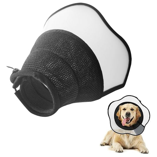 Dog Collar Soft Neck Collar for Cats Adjustable Pet Recovery Collar Black M