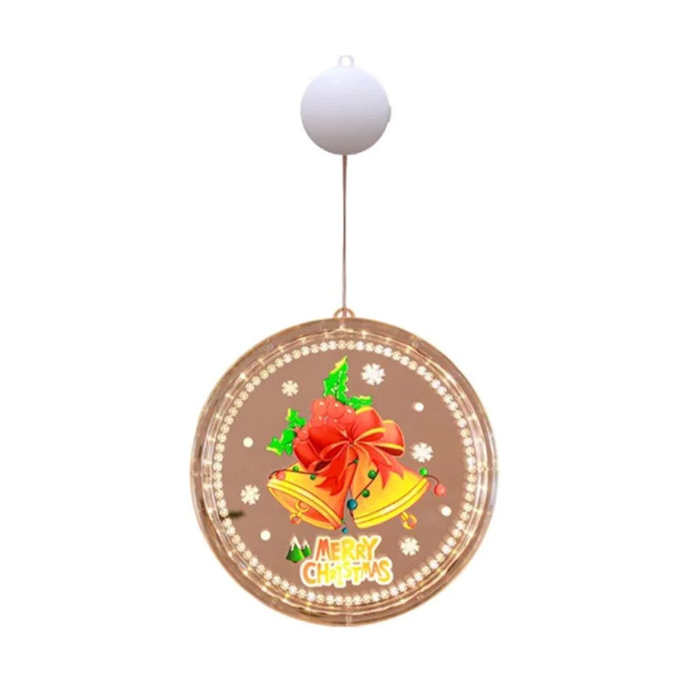 1Pc Christmas Bells LED Decorative Light Window Hanging Xmas Lamp Home Decor