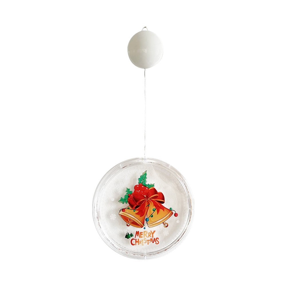 1Pc Christmas Bells LED Decorative Light Window Hanging Xmas Lamp Home Decor