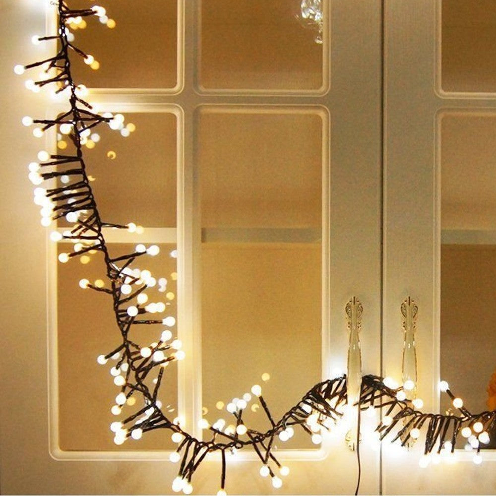 200 LED Globe String Lights USB Ball Cluster Decorative Lights Christmas Decor - Warm Light