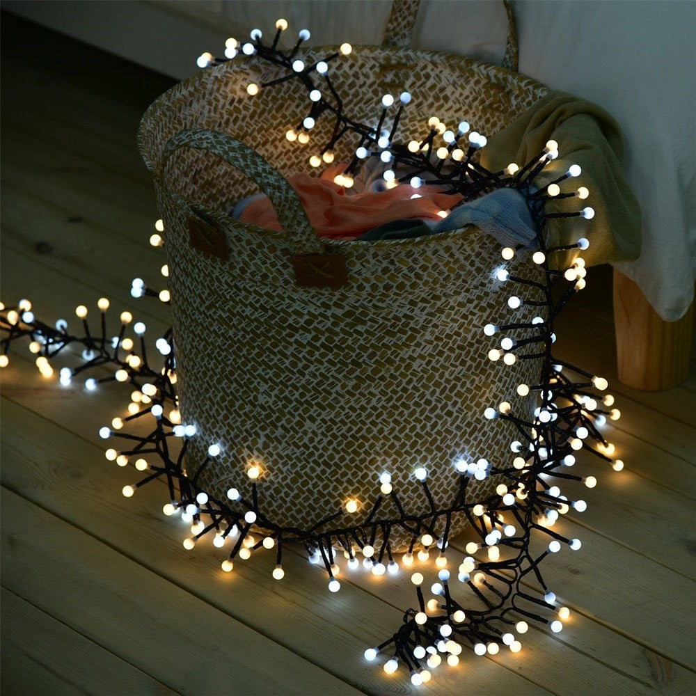 200 LED Globe String Lights USB Ball Cluster Decorative Lights Christmas Decor - Warm Light
