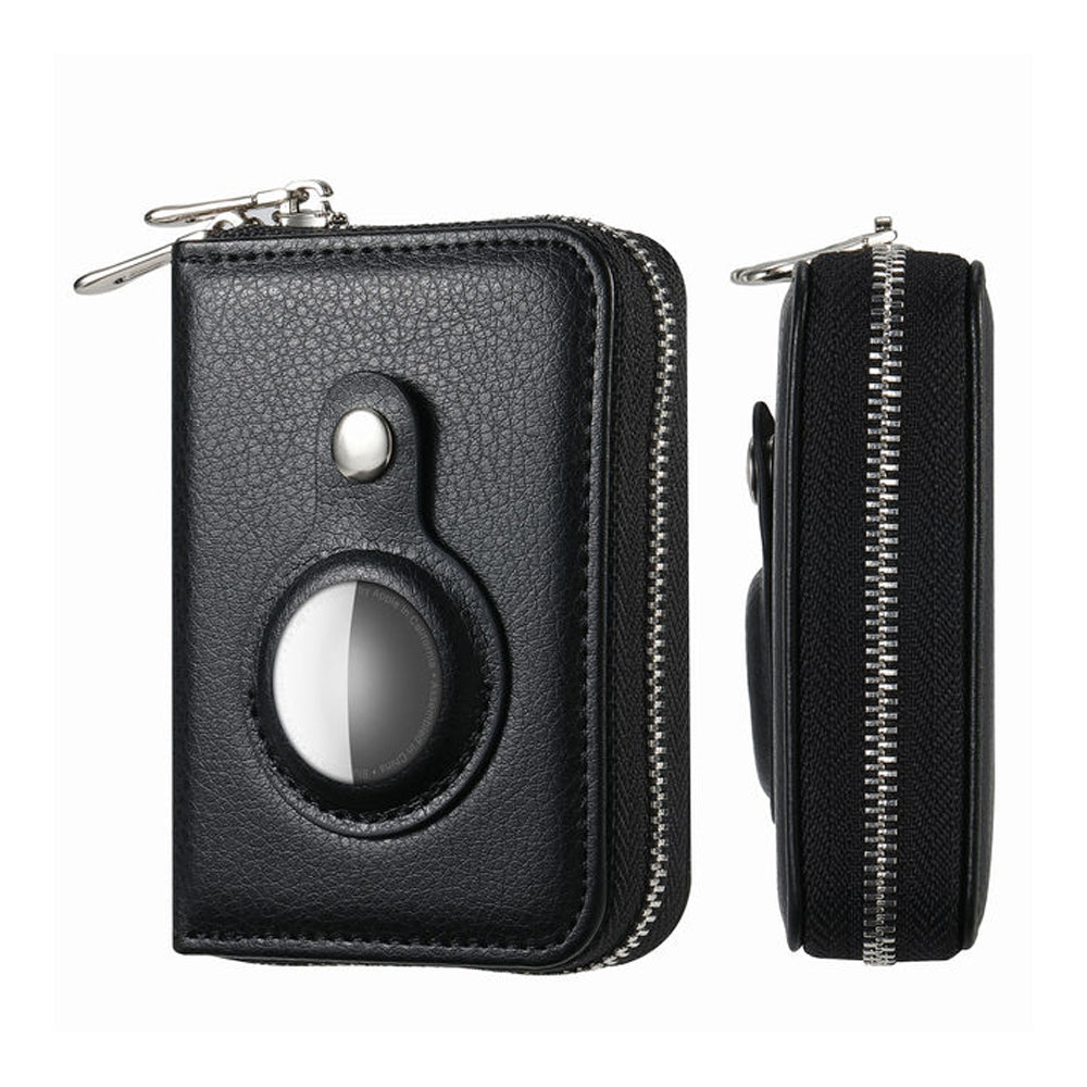 Black RFID Blocking Wallet Money Clip Purse Case Card Holder for AirTag