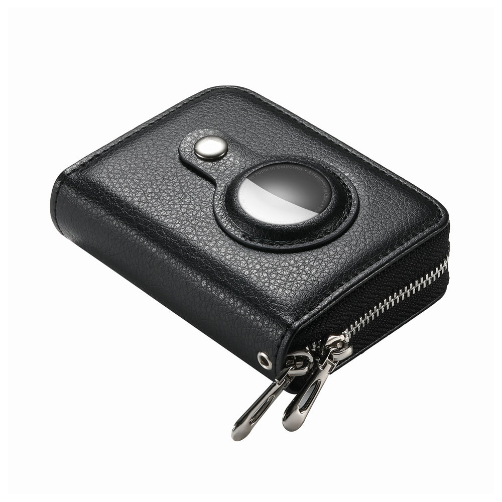Black RFID Blocking Wallet Money Clip Purse Case Card Holder for AirTag