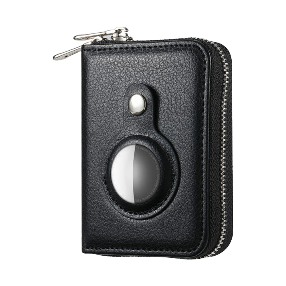 Black RFID Blocking Wallet Money Clip Purse Case Card Holder for AirTag