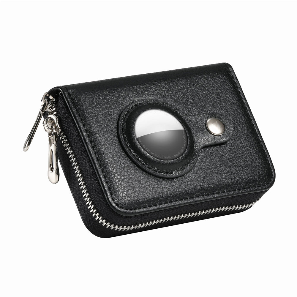 Black RFID Blocking Wallet Money Clip Purse Case Card Holder for AirTag