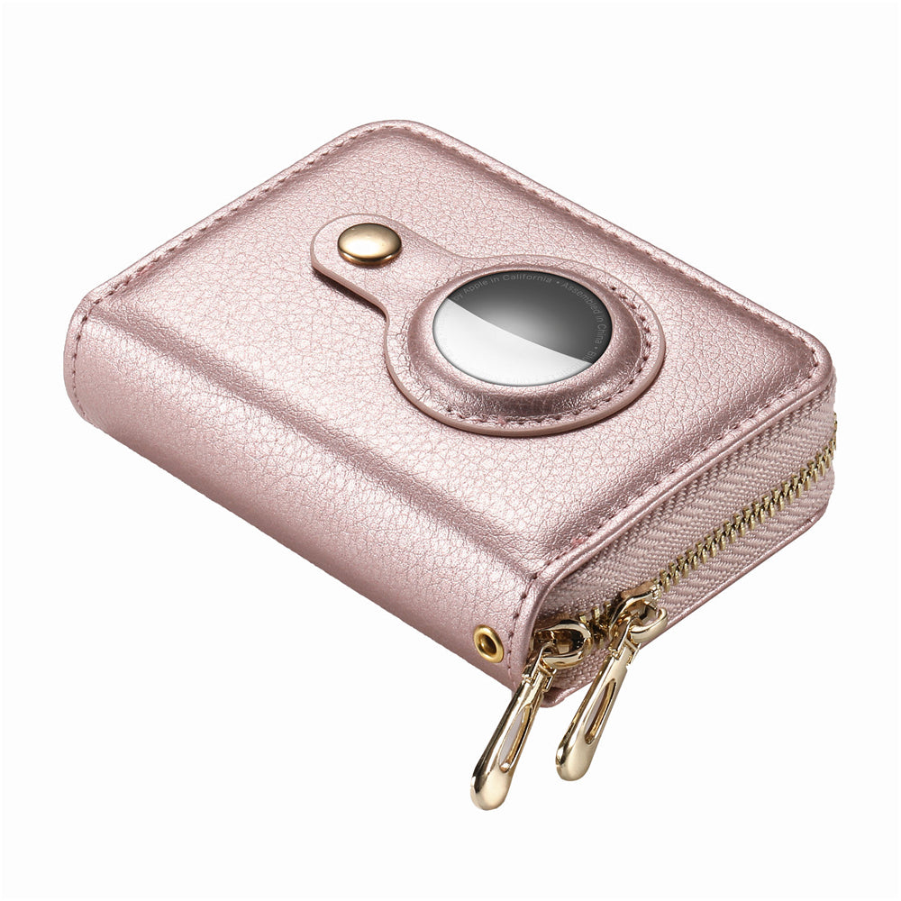 Rose Gold RFID Blocking Wallet Money Clip Purse Case Card Holder for AirTag