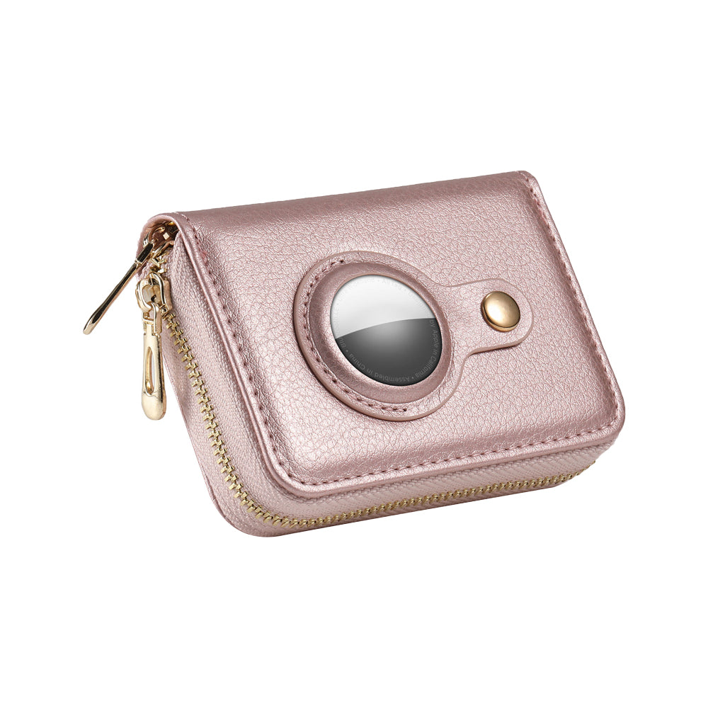 Rose Gold RFID Blocking Wallet Money Clip Purse Case Card Holder for AirTag
