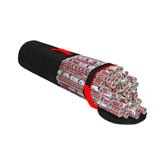 Black PVC Clear Wrapping Paper Storage Bag Christmas Wrap Organizer