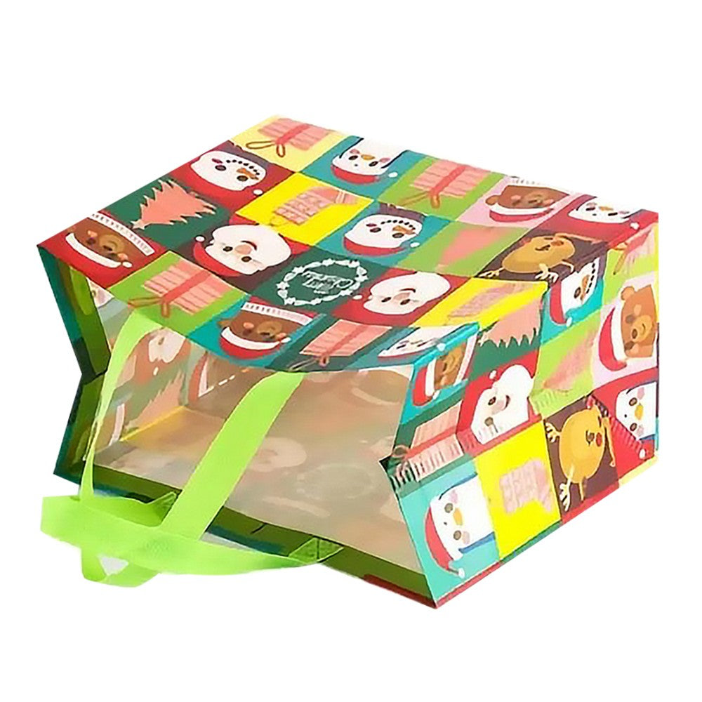 6Pcs Reusable Christmas Tote Bags with Handle Non-Woven Christmas Treat Bag - Series 2