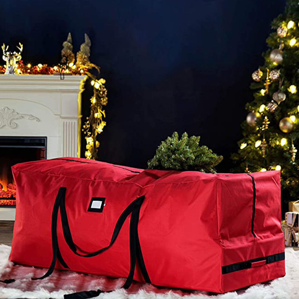 Red Christmas Tree Storage Bag with Wheels