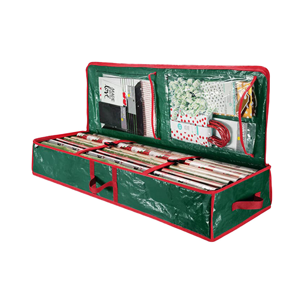 Green Christmas Storage Bag Wrapping Paper Storage