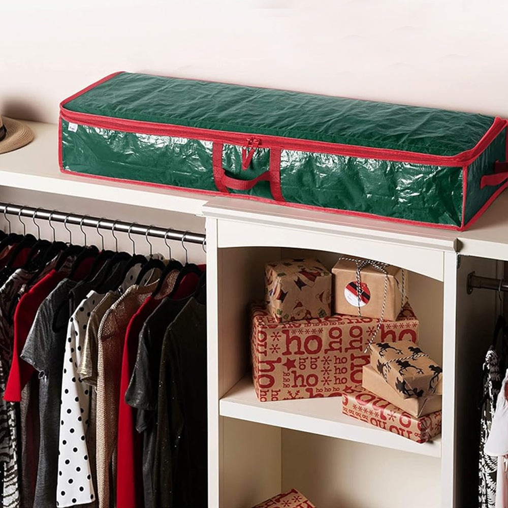 Green Christmas Storage Bag Wrapping Paper Storage