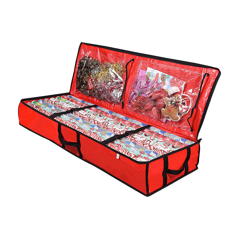 Red Christmas Storage Bag Wrapping Paper Storage