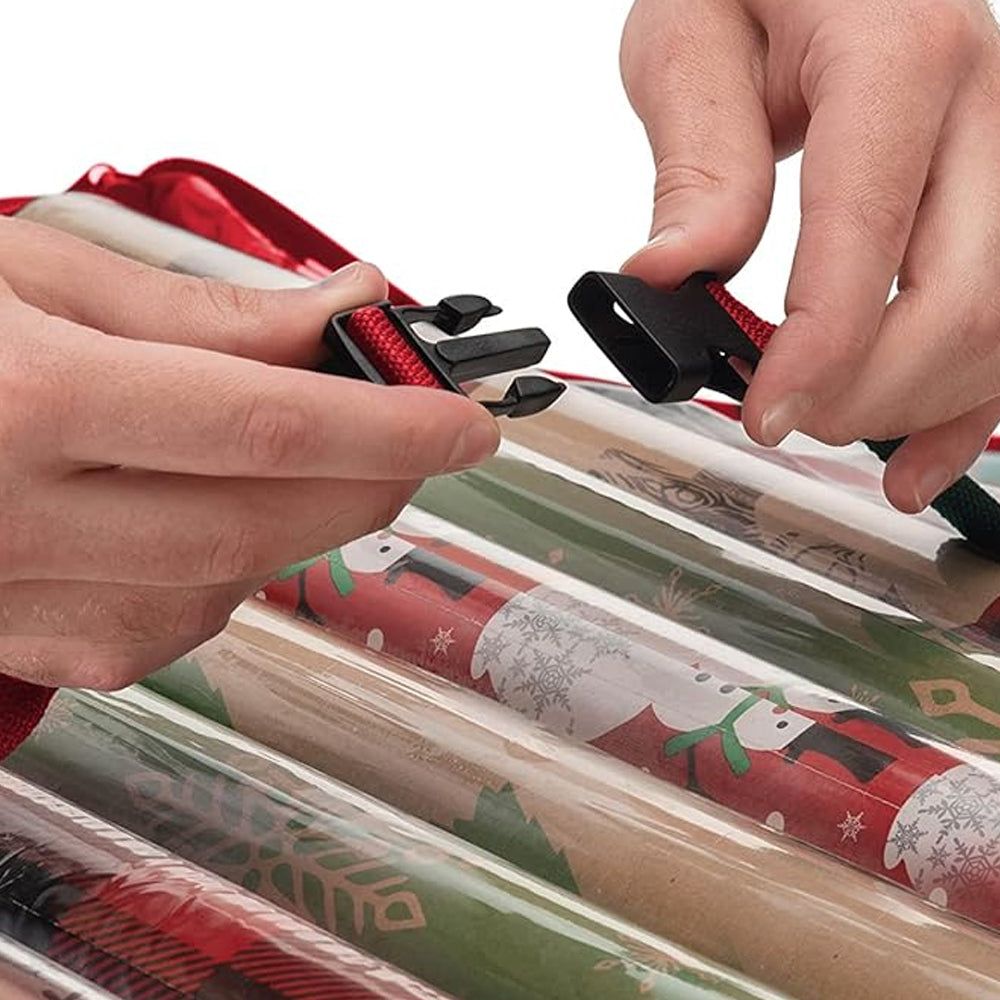 Red Christmas Storage Bag Wrapping Paper Storage