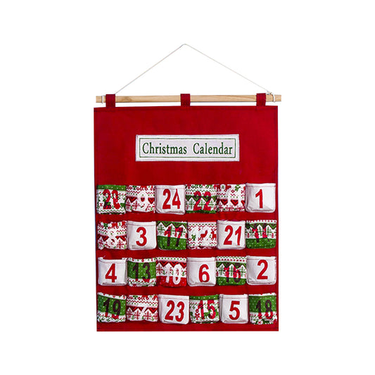 Christmas 24 Days Countdown Calendar Candy Bag Advent Calendar Xmas Storage Sack