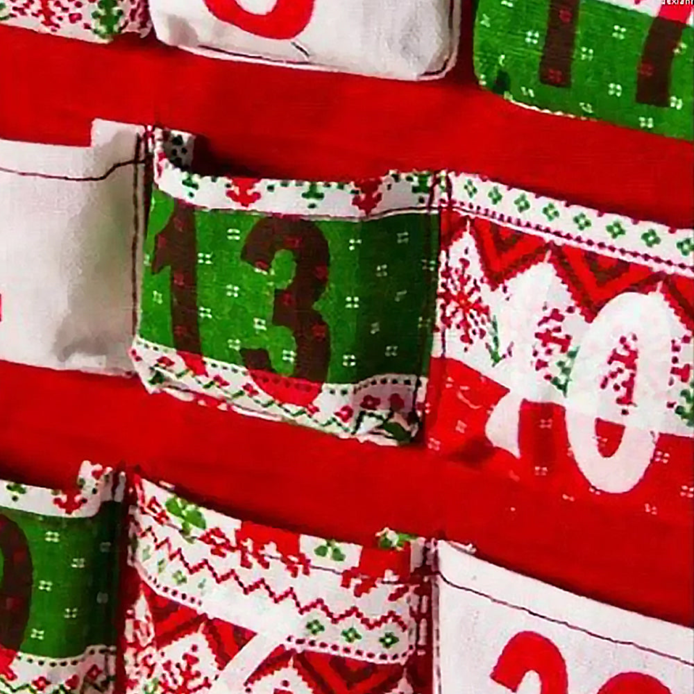 Christmas 24 Days Countdown Calendar Candy Bag Advent Calendar Xmas Storage Sack