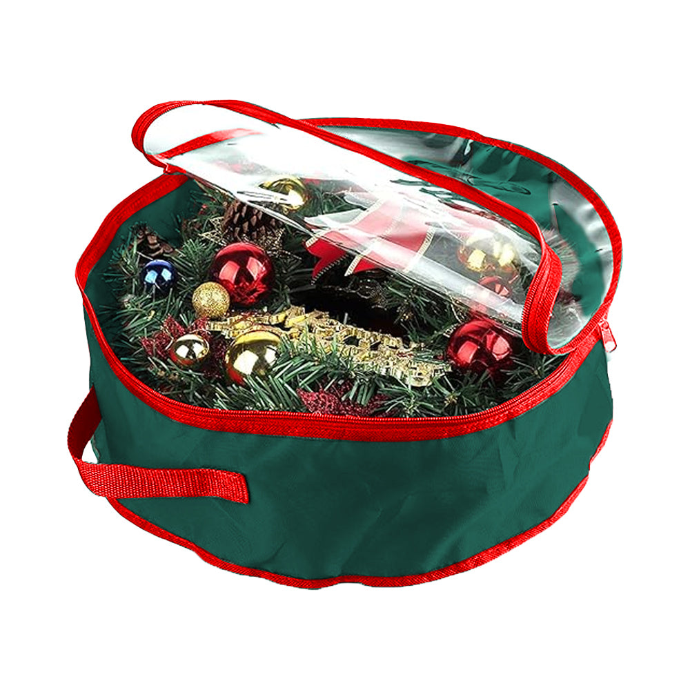 Green Christmas Wreath Storage Bag Garland Storage Container