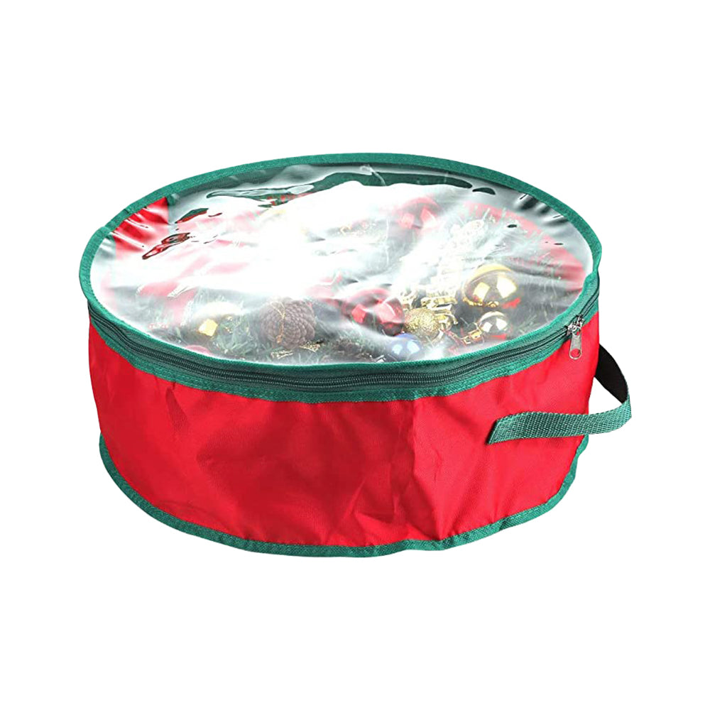 Red Christmas Wreath Storage Bag Garland Storage Container