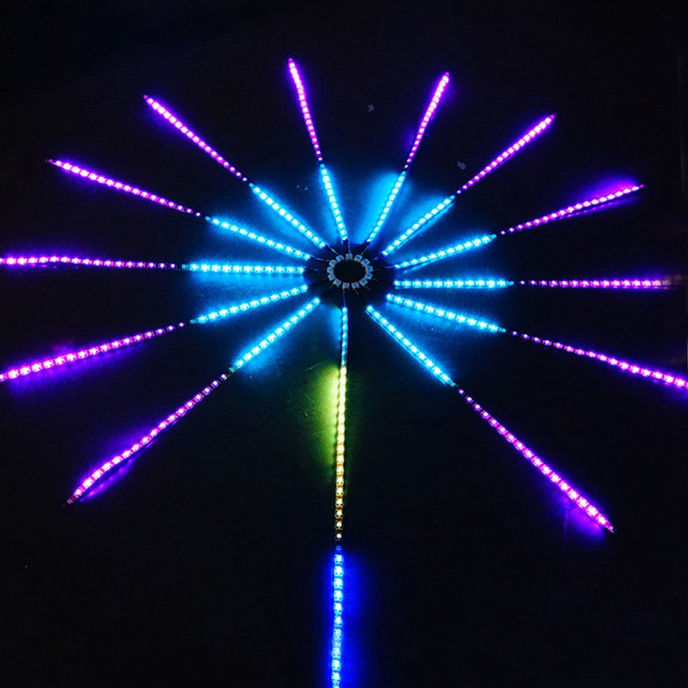 2Pcs Firework LED Strip Light RGB Changing Firework Light 5V USB LED Strip Light