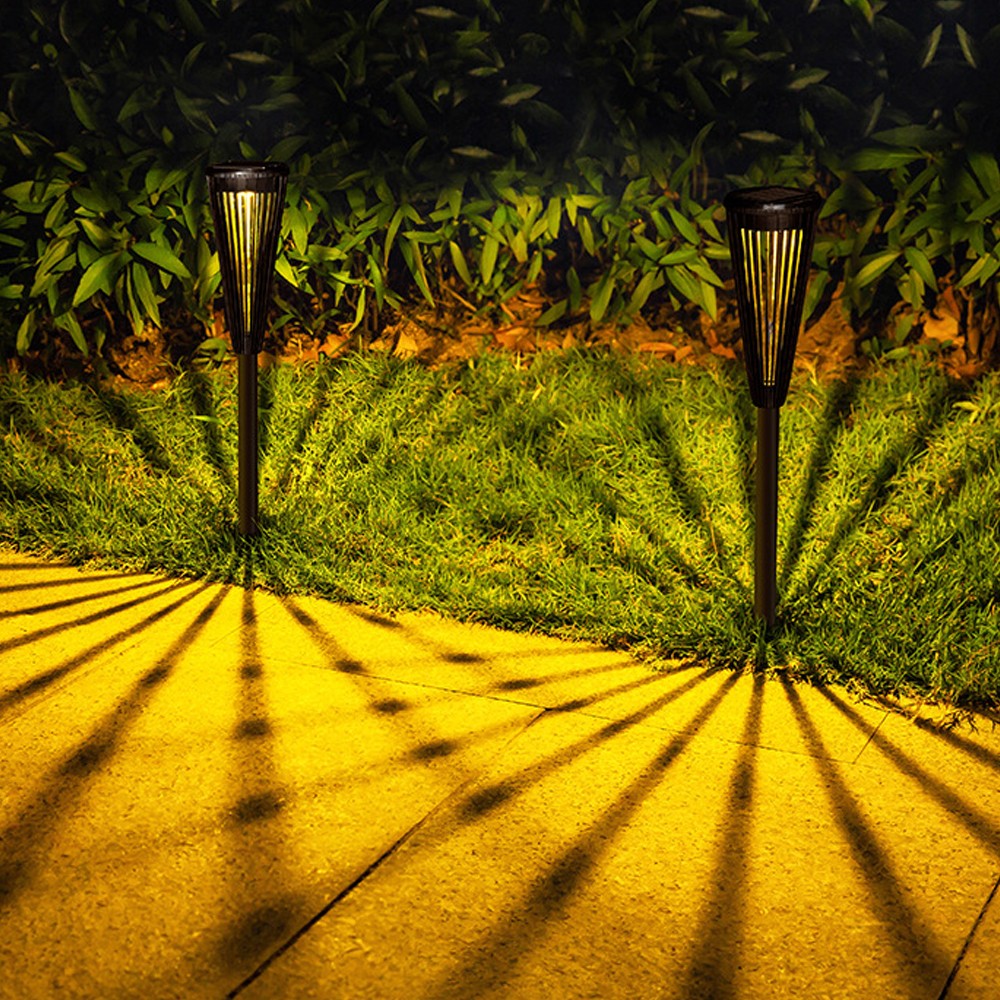4Pcs Solar Lights Outdoor Landscape Lights Yard Lawn Pathway Lights Bi-Color Light