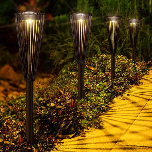 4Pcs Solar Lights Outdoor Landscape Lights Yard Lawn Pathway Lights Bi-Color Light