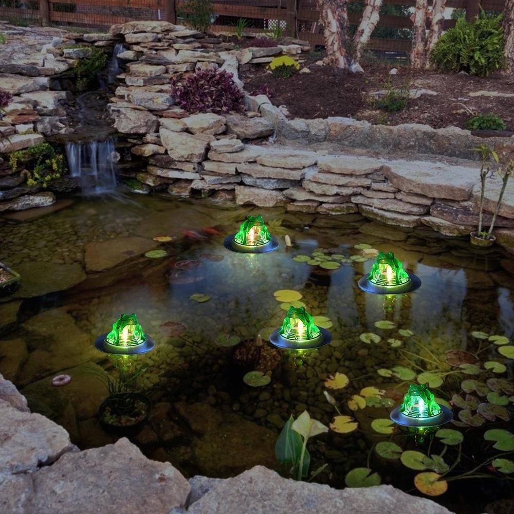 Solar Powered Floating Pool Lights RGB Color Water Resistant Decoration