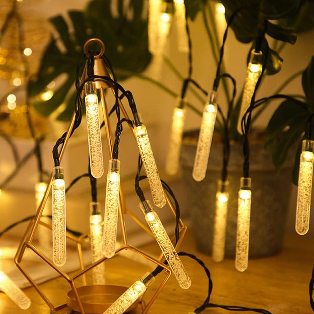 Style2 L Solar String Lights LED 8 Modes Outdoor Solar Powered Fairy Lights