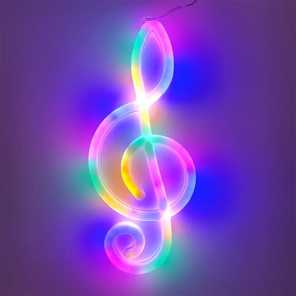 Musical Note Shaped Neon Light LED Strip Lamp