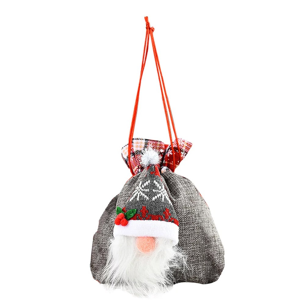 3Pcs Faceless Santa Christmas Candy Bag Christmas Gnome Drawstring Favor Pouch