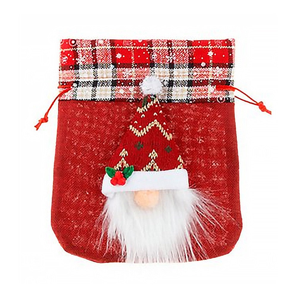3Pcs Faceless Santa Christmas Candy Bag Christmas Gnome Drawstring Favor Pouch