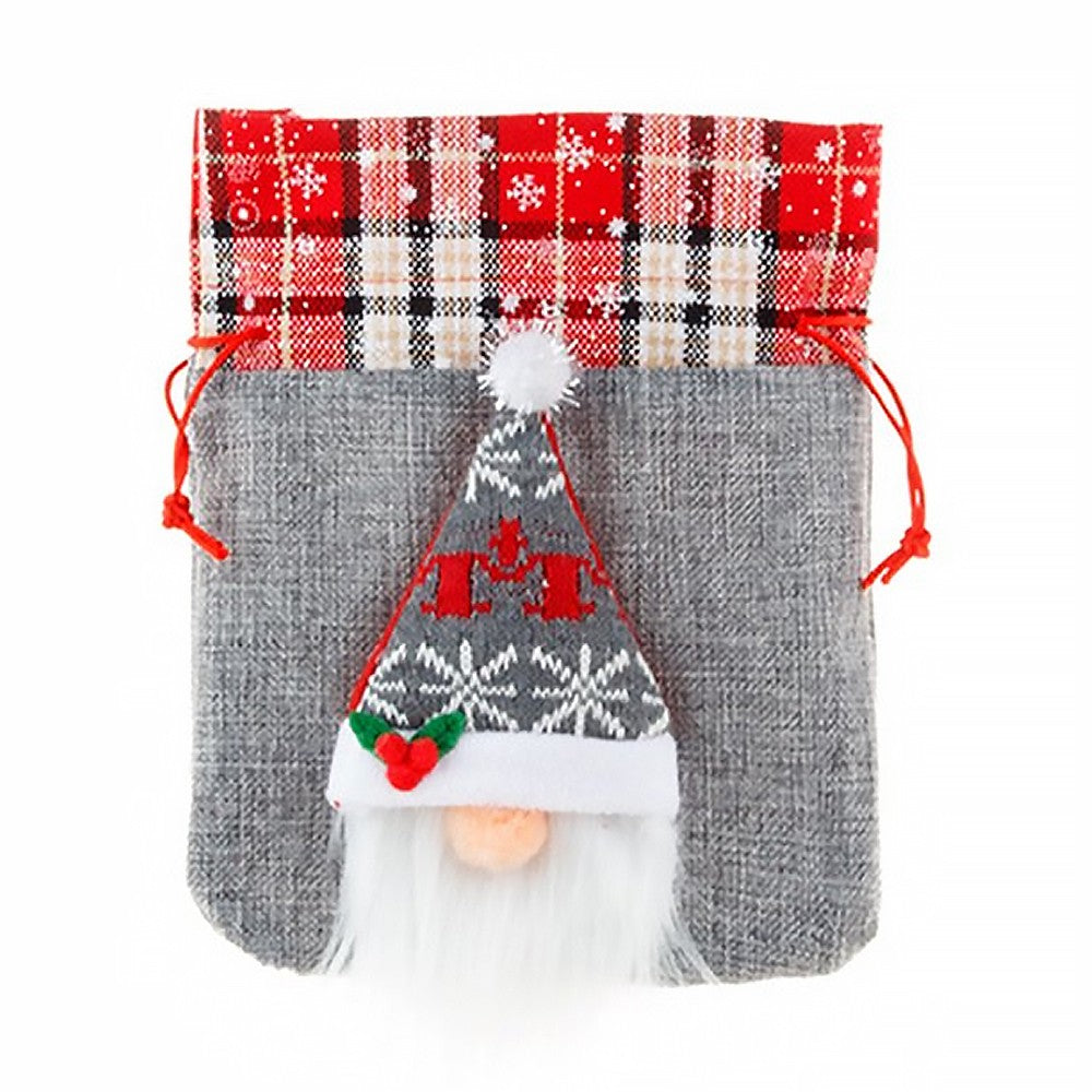 3Pcs Faceless Santa Christmas Candy Bag Christmas Gnome Drawstring Favor Pouch