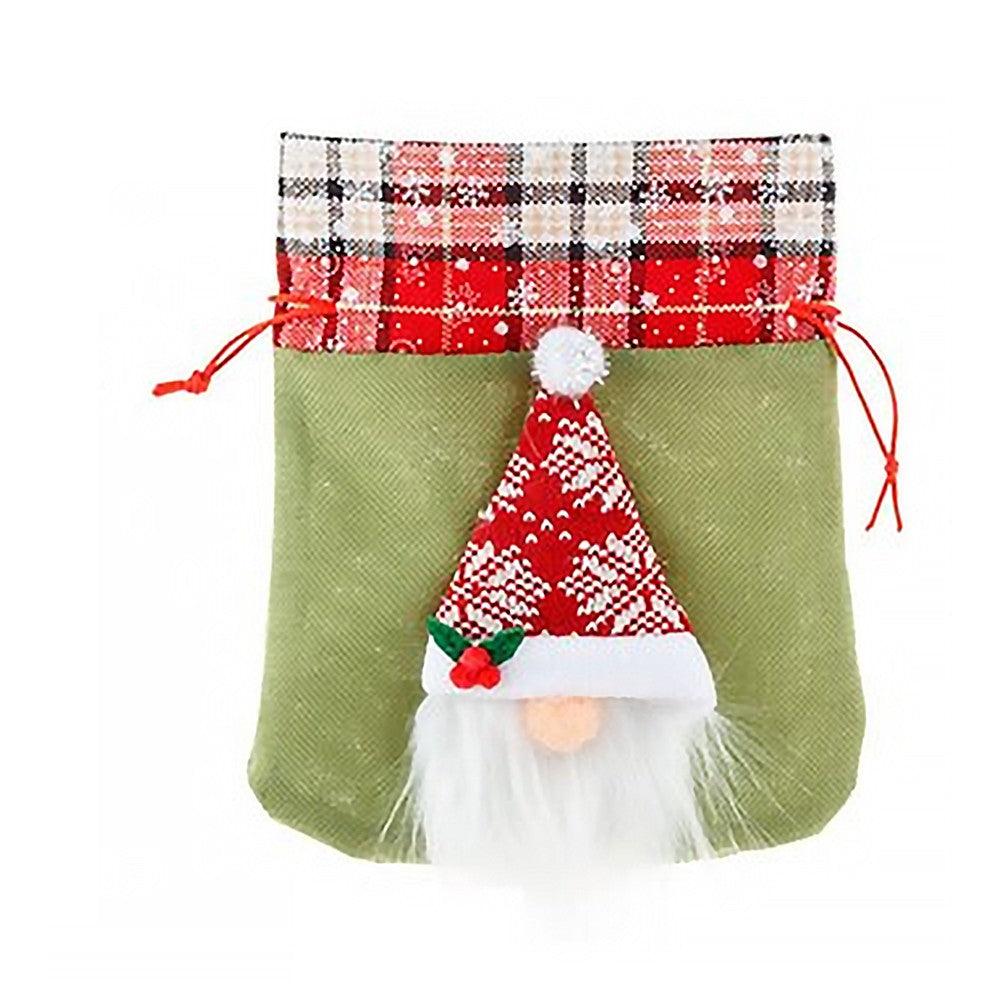 3Pcs Faceless Santa Christmas Candy Bag Christmas Gnome Drawstring Favor Pouch