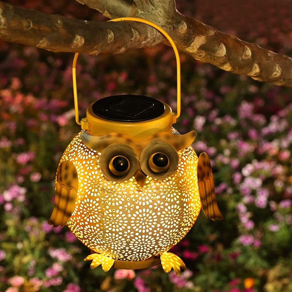 Owl Hanging Solar Lights Lanterns Garden Light Water-resistant Lights