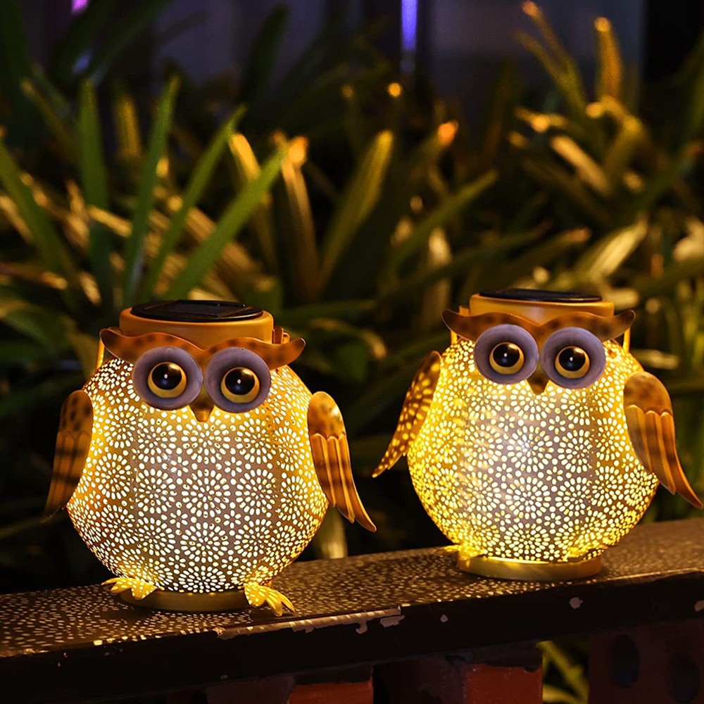 Owl Hanging Solar Lights Lanterns Garden Light Water-resistant Lights