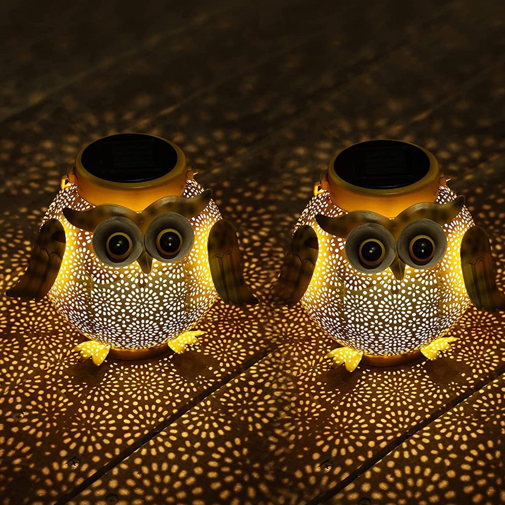 Owl Hanging Solar Lights Lanterns Garden Light Water-resistant Lights