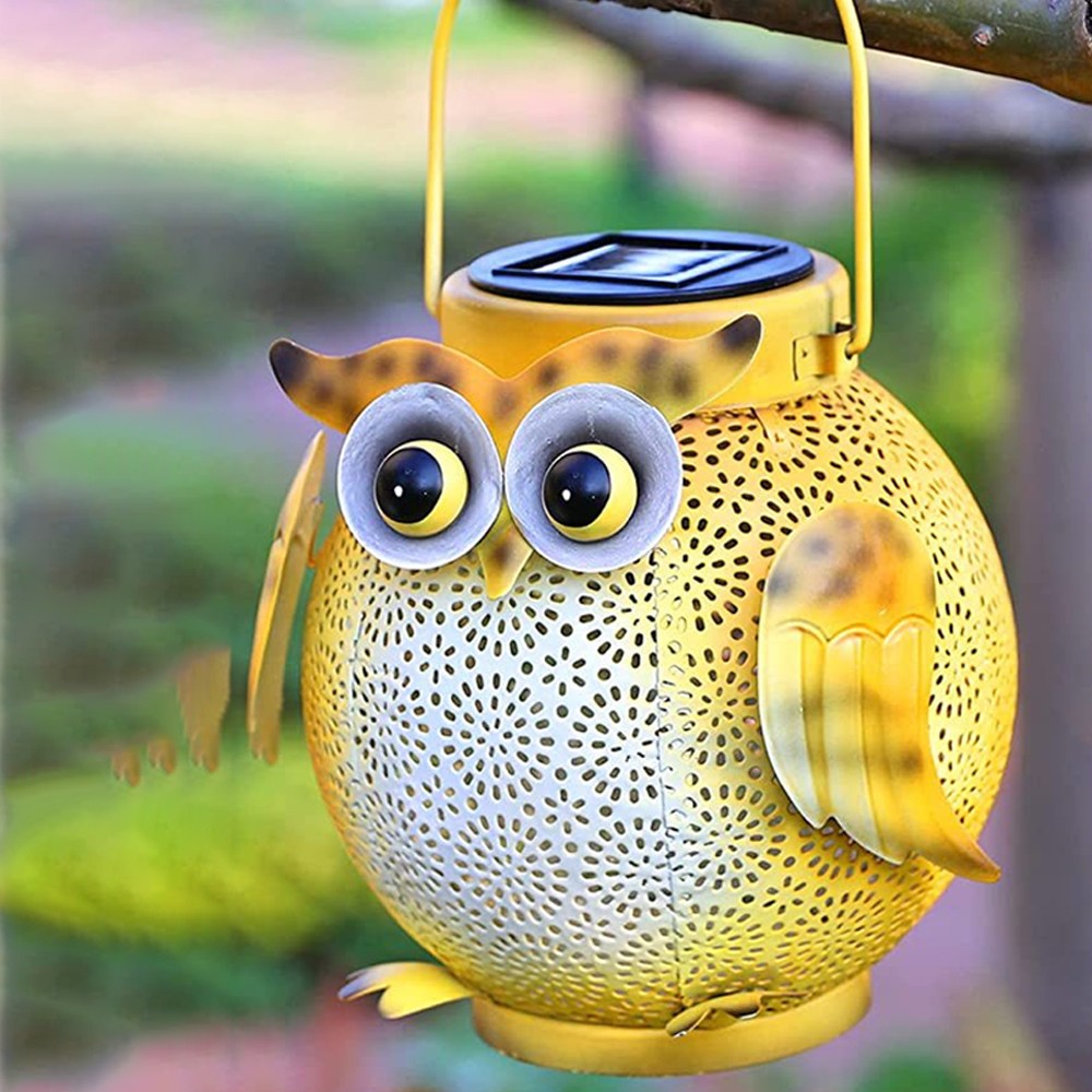 Owl Hanging Solar Lights Lanterns Garden Light Water-resistant Lights