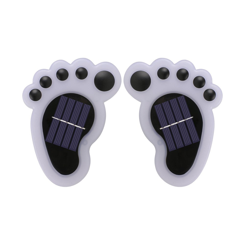 2 PCs Bear Paw Decorative Solar Outdoor Lights Wall Lights for Garden Lawn Yard