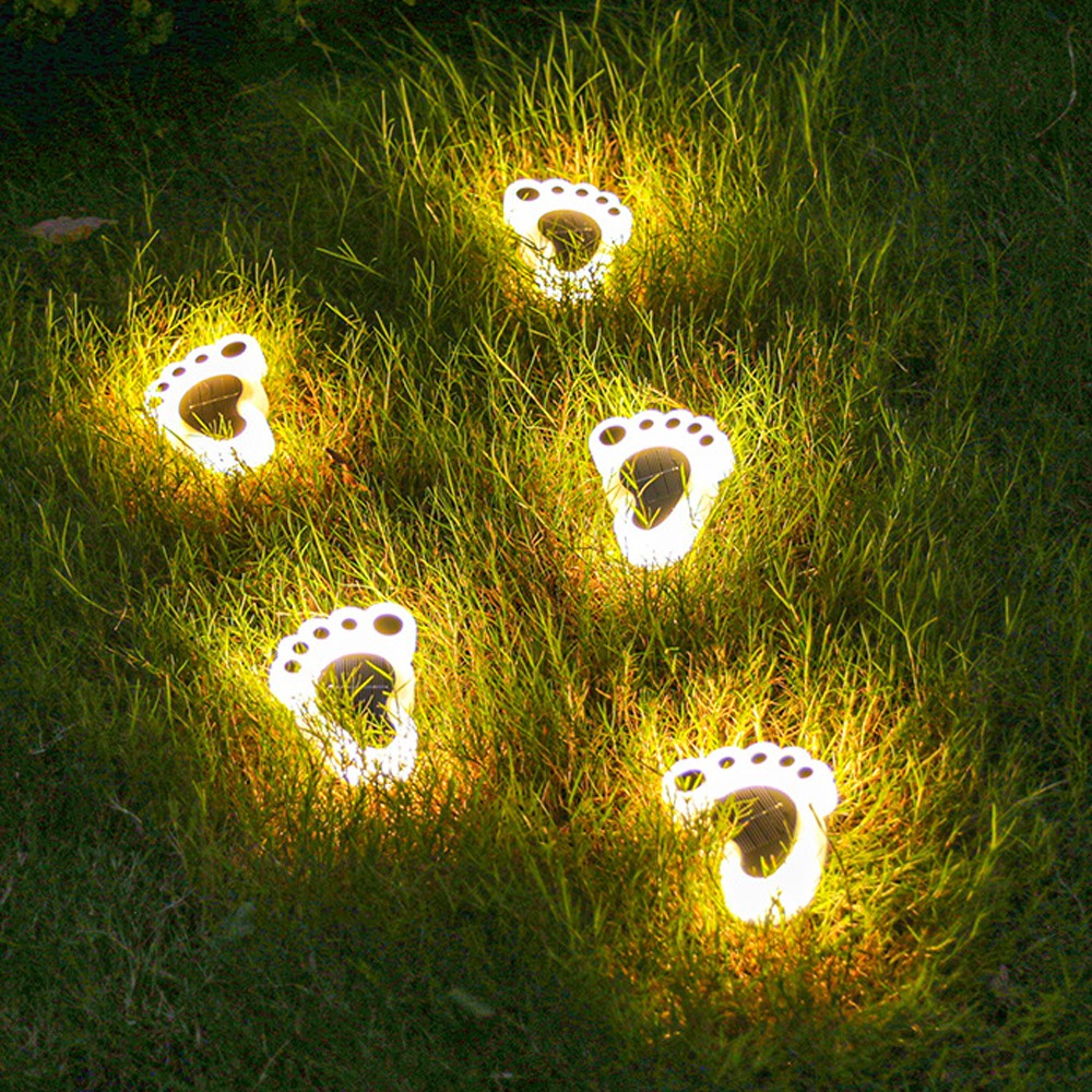 2 PCs Bear Paw Decorative Solar Outdoor Lights Wall Lights for Garden Lawn Yard