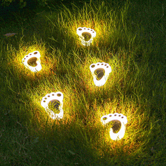 2 PCs Bear Paw Decorative Solar Outdoor Lights Wall Lights for Garden Lawn Yard