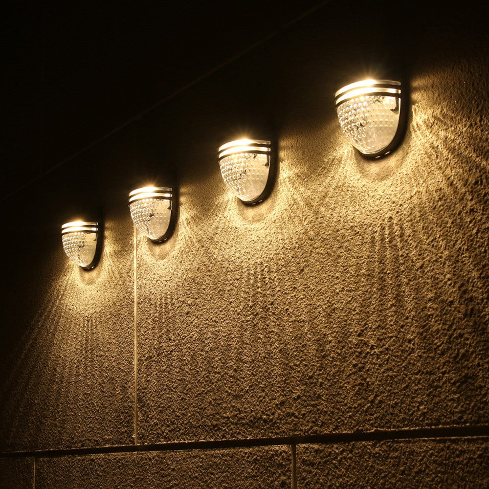2xSolar Fence Lights Outdoor Wall Lights for Garden Fence Patio